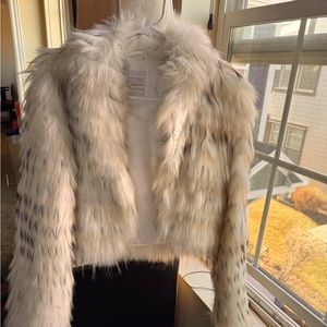 Natural rabbit fur jacket